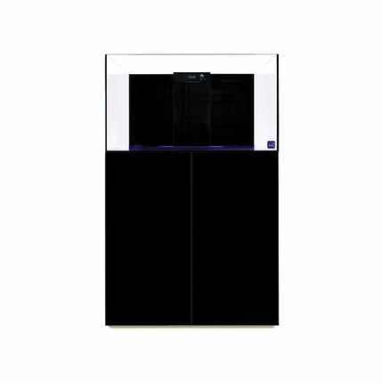 Acuario marino TMC Reef Habitat 90 PRO de 203 litros con sump y mueble de aluminio color negro brillante