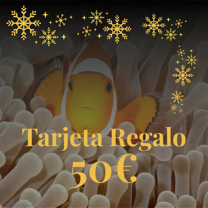 Tarjeta regalo Jufor de 50 euros con diseño navideño elegante.