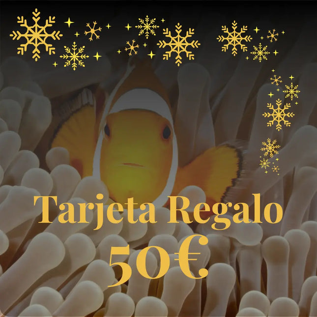 Tarjeta regalo Jufor de 50 euros con diseño navideño elegante.