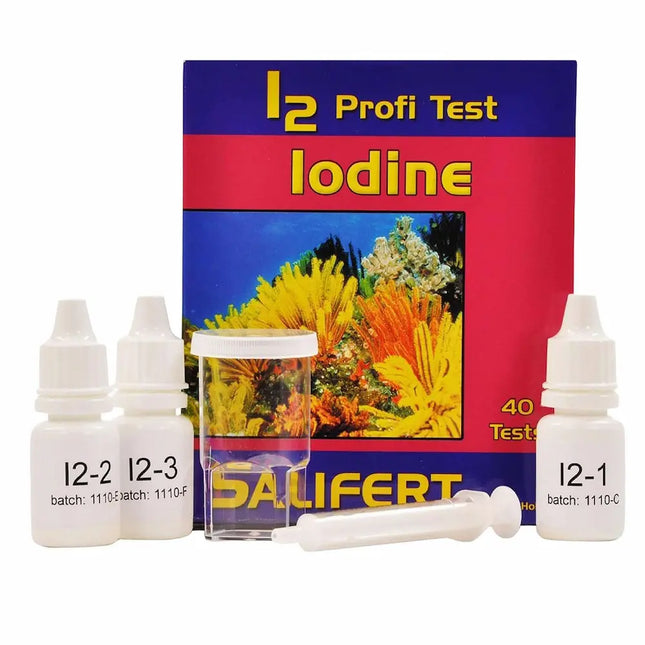 Kit de análisis Salifert Test de Yodo I2 para acuarios marinos – incluye reactivos y jeringas

