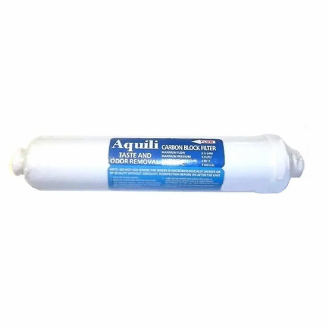 Cartucho de carbón activado Aquili para ósmosis inversa y filtración de agua en acuarios

