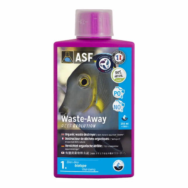 ASF Waste Away Agua Salada 250 ml bacterias para eliminar detritos y residuos orgánicos en acuarios marinos