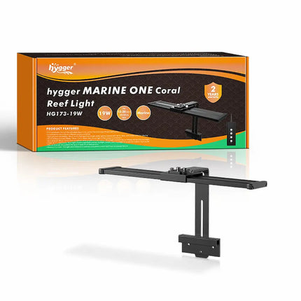 Pantalla LED Hygger Marine One Coral Reef Light para acuario marino con iluminación azul y UV para corales
