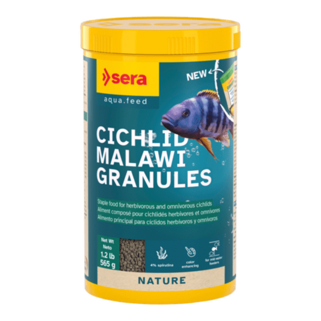Sera Cichlid Malawi Granules - Alimento en Grano para Cíclidos Herbívoros