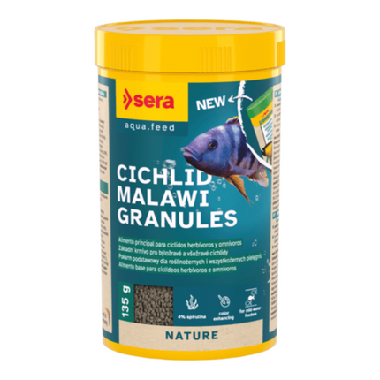Sera Cichlid Malawi Granules - Alimento en Grano para Cíclidos Herbívoros
