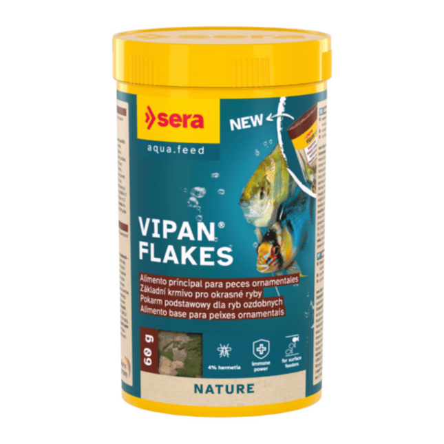 Sera Vipan Flakes - Alimento en escamas para peces de agua dulce