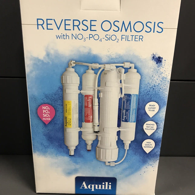 Aquili Equipo de Osmosis Inversa 4 Etapas con Válvula de Lavado